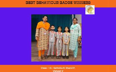Best Behaviour Badge Winners (Classes 1–4)